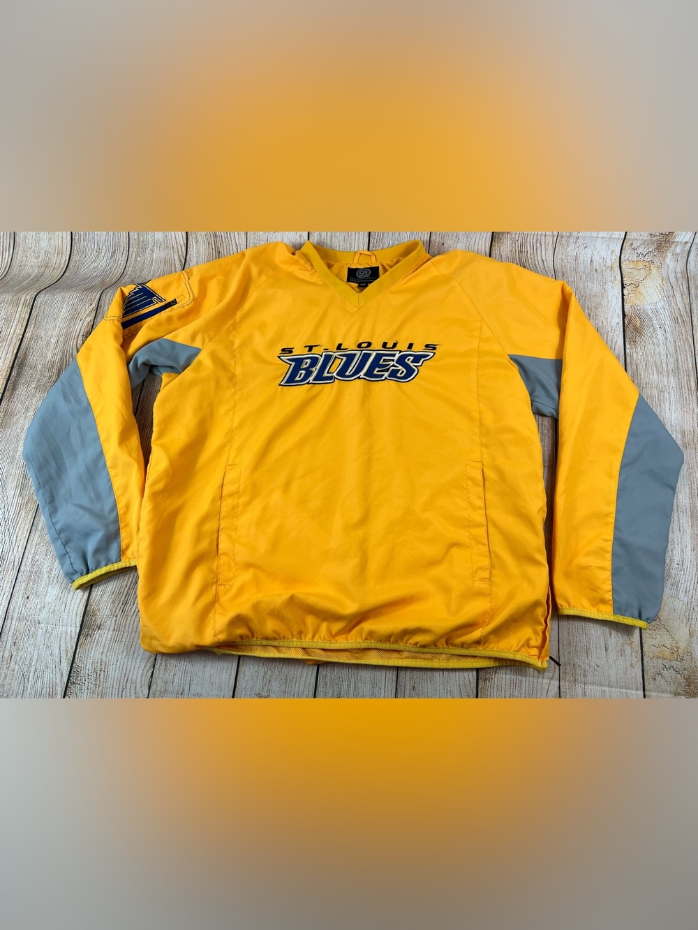 NHL St Louis Blues Hockey Gill Sports Windbreaker Pullover Shirt Size XL